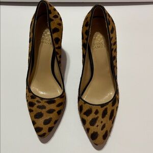 Vince Camuto Brown Animal Print Heels